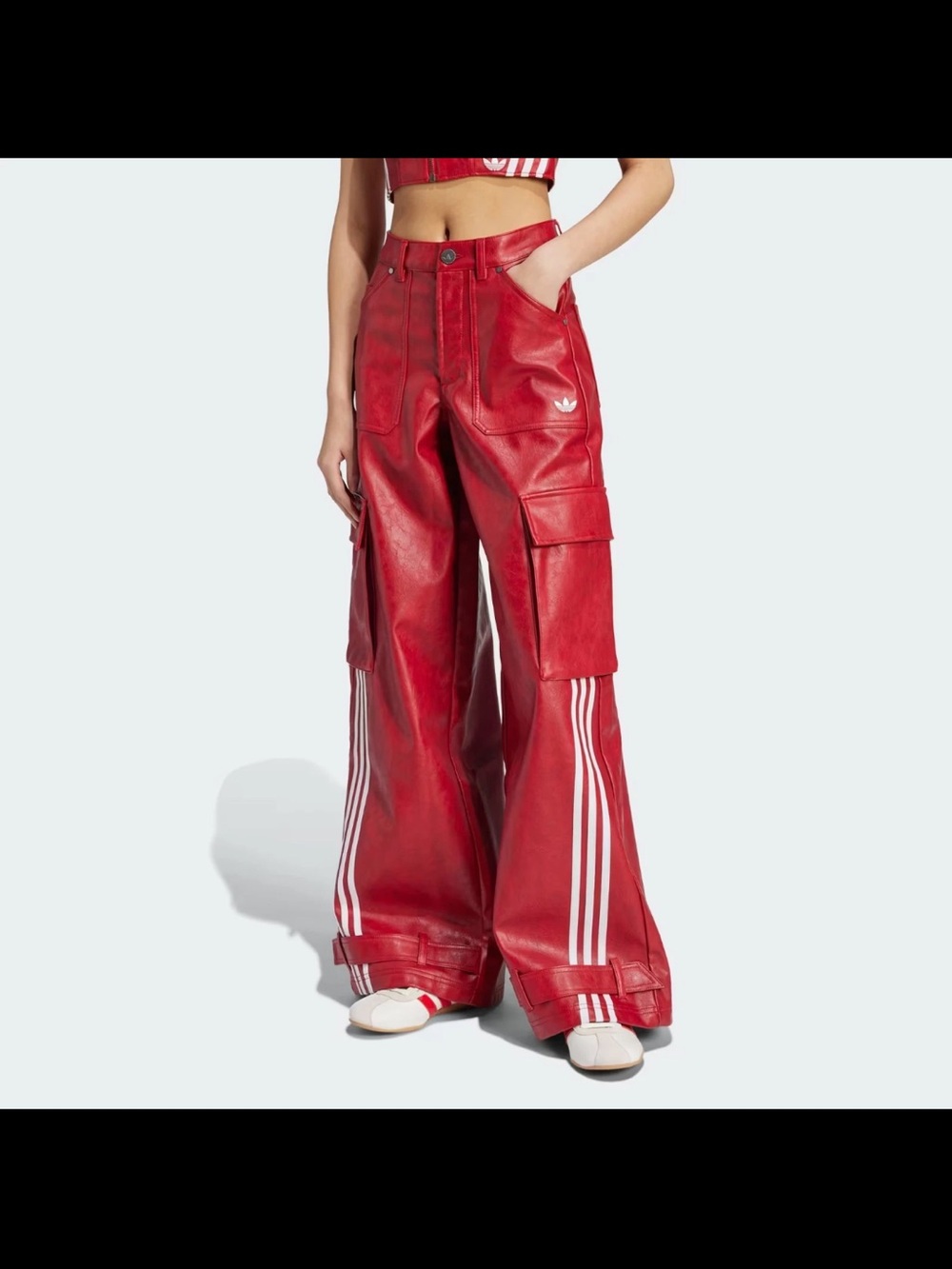 adidas adilenium season 3 red leather pants 26
